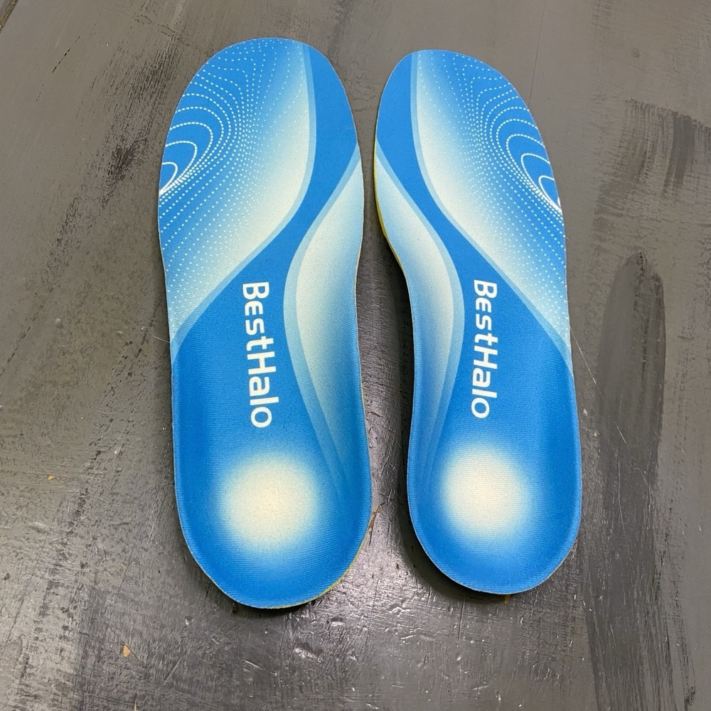 BestHalo Men's 11 Plantar Fasciitis Insoles High Arch Support Gel Cushion